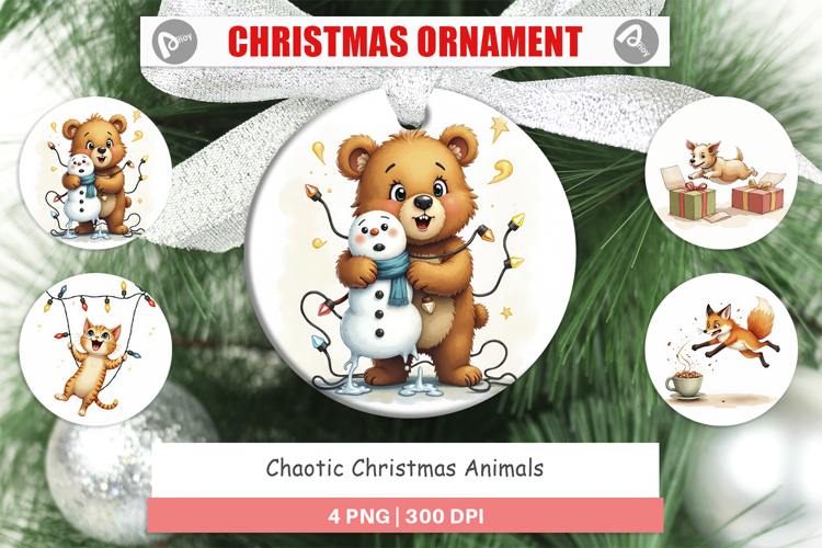Ornament Chaotic Christmas Animals