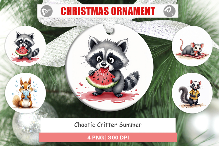 Chaotic Critter Summer Ornament