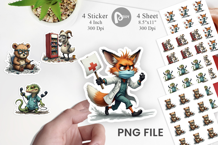 Doctor Chaos Critters Sticker