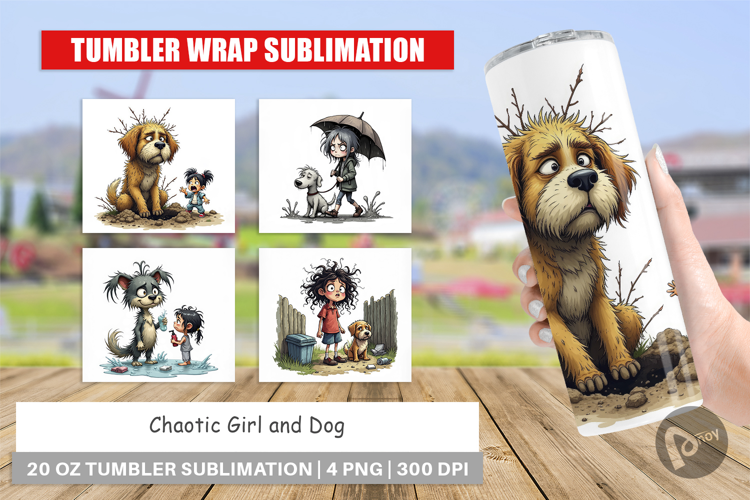 Tumbler Chaotic Girl Dog