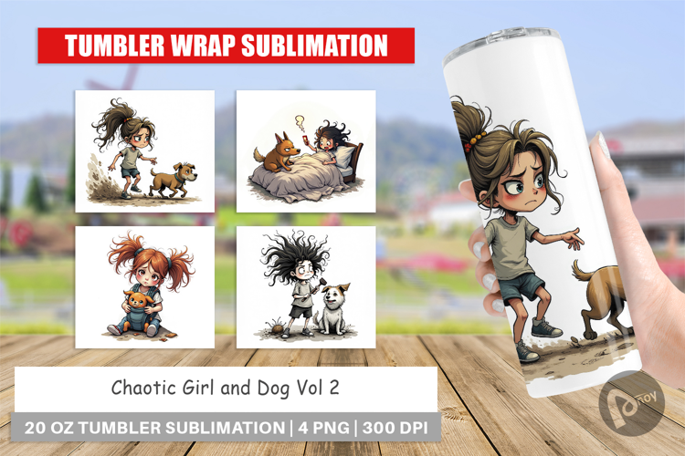 Tumbler Chaotic Girl Dog