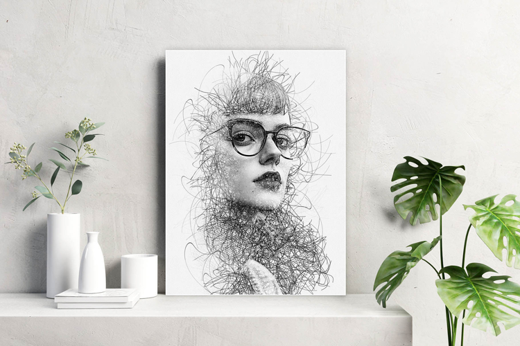 Editable Chaotic Lines Photo Effect
