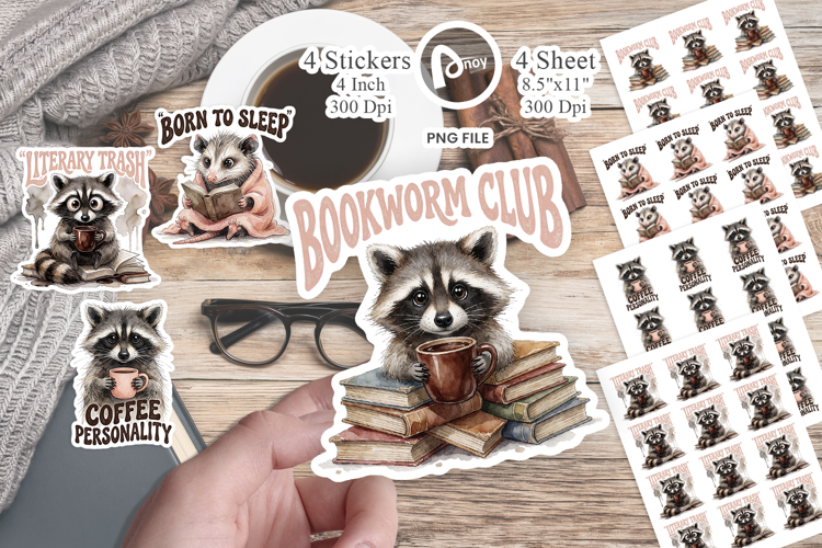 Coffee Book Club Quotes Sticker