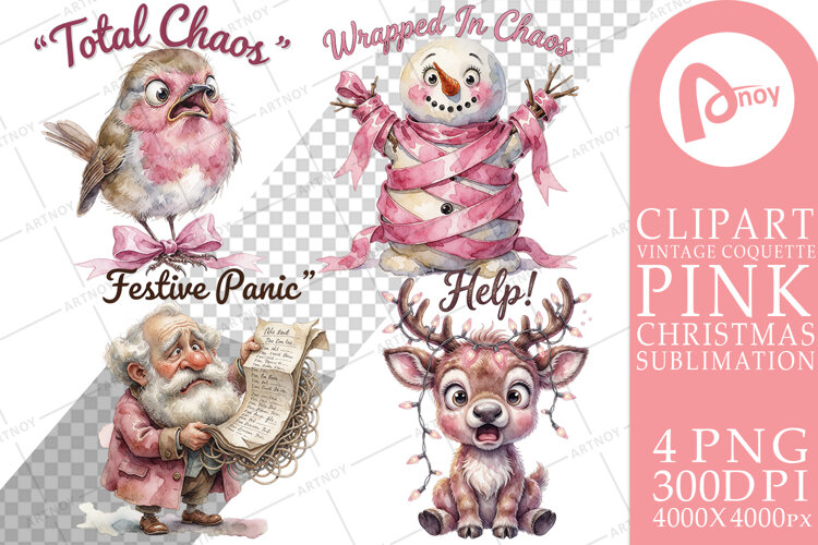 Chaotic Holiday Panics Sublimation example image 1