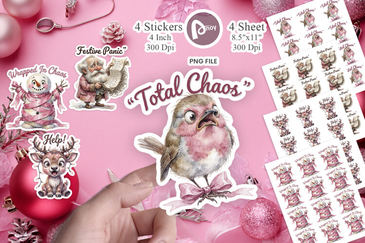 Chaotic Holiday Panics Sticker example image 1