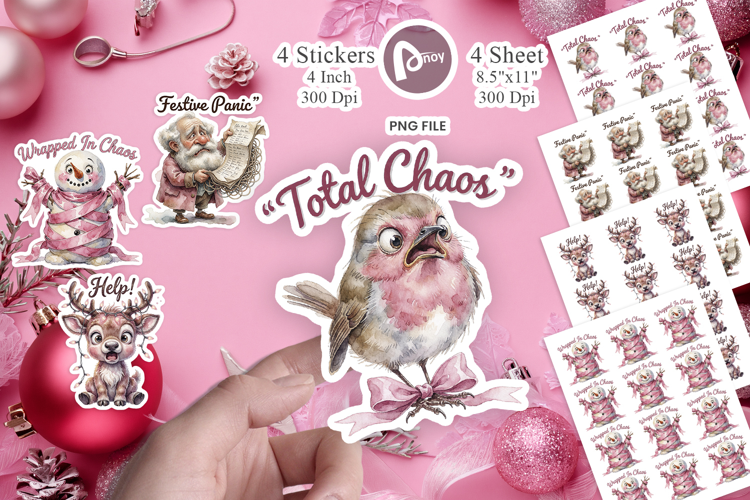 Chaotic Holiday Panics Sticker