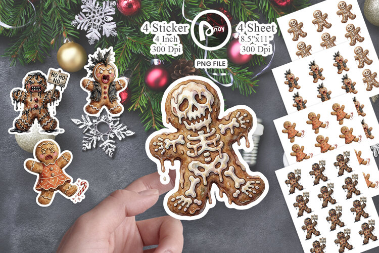 Rebel Gingerbread Cookies Sticker example image 1