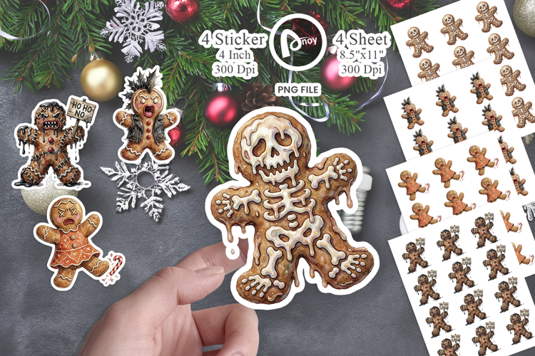 Rebel Gingerbread Cookies Sticker