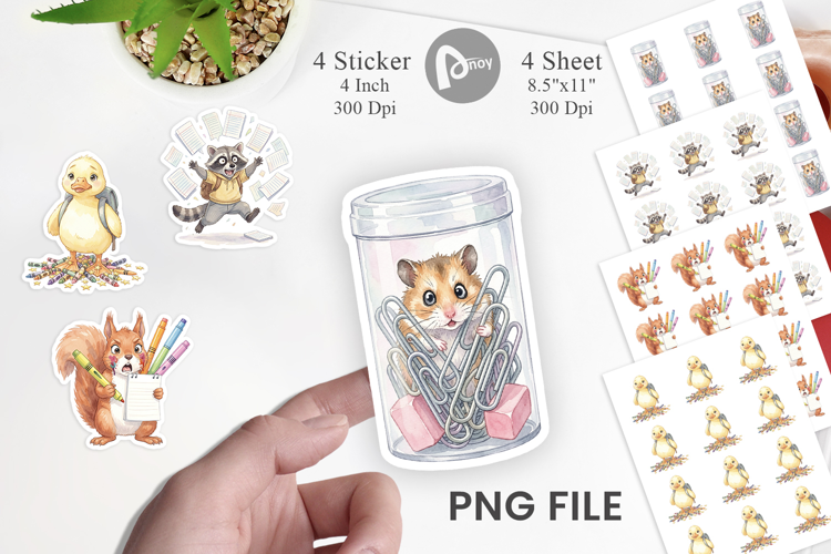 Chaotic School Animal Sticker