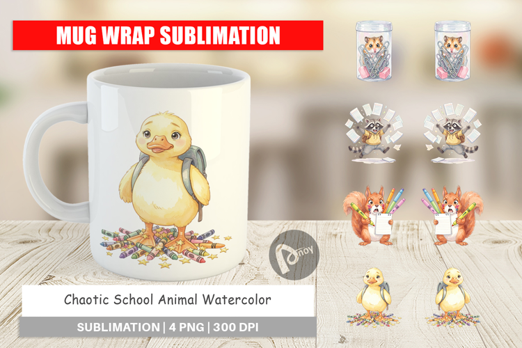 Chaotic School Animal Mug Wrap