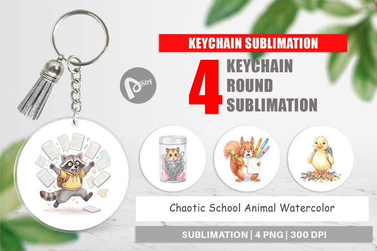 Chaotic School Animal Keychain