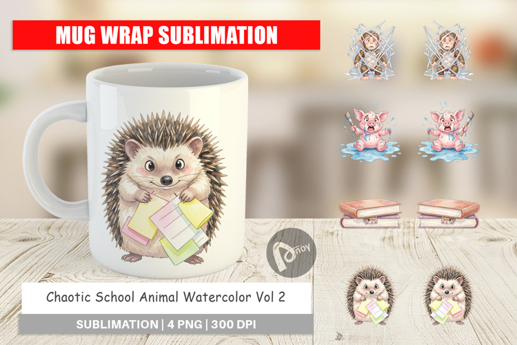 Chaotic School Animal Mug Wrap