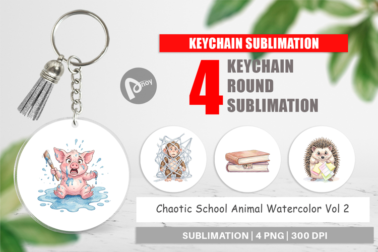 Chaotic School Animal Keychain