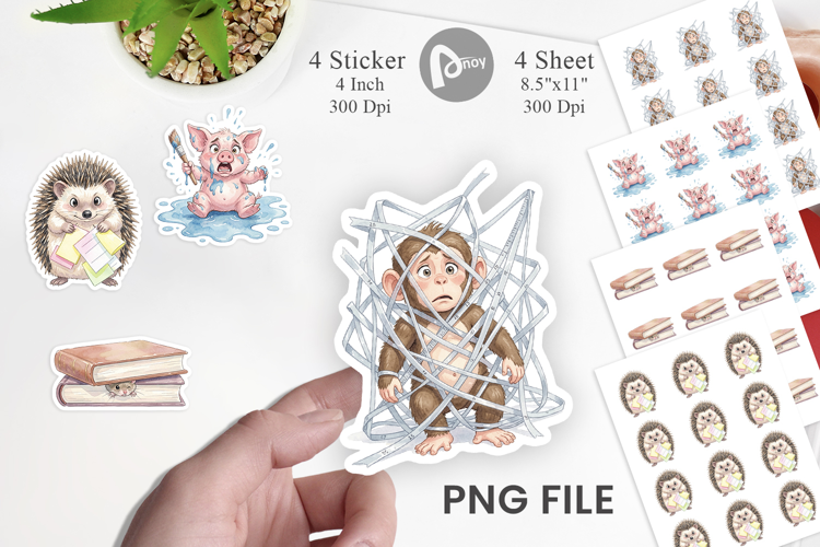 Chaotic School Animal Sticker