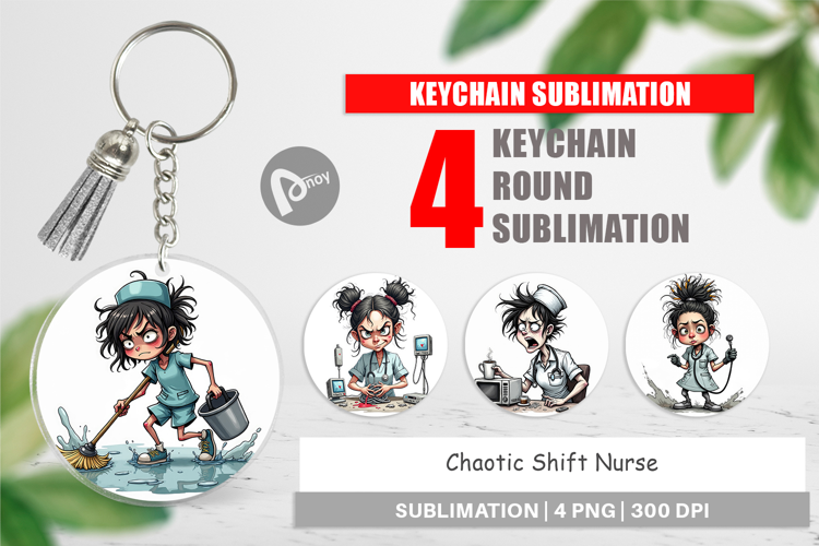 Keychain Chaotic Nurse