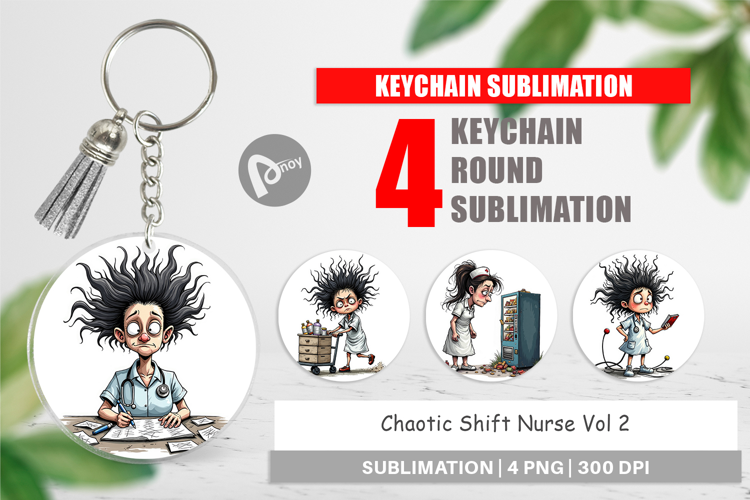 Keychain Chaotic Nurse