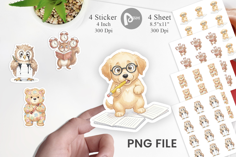 Chaotic Study Animal Sticker