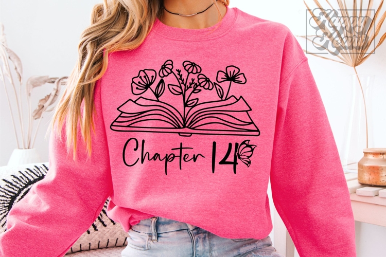 Chapter 14 SVG - Forty Floral Flower 14th Birthday Girl PNG