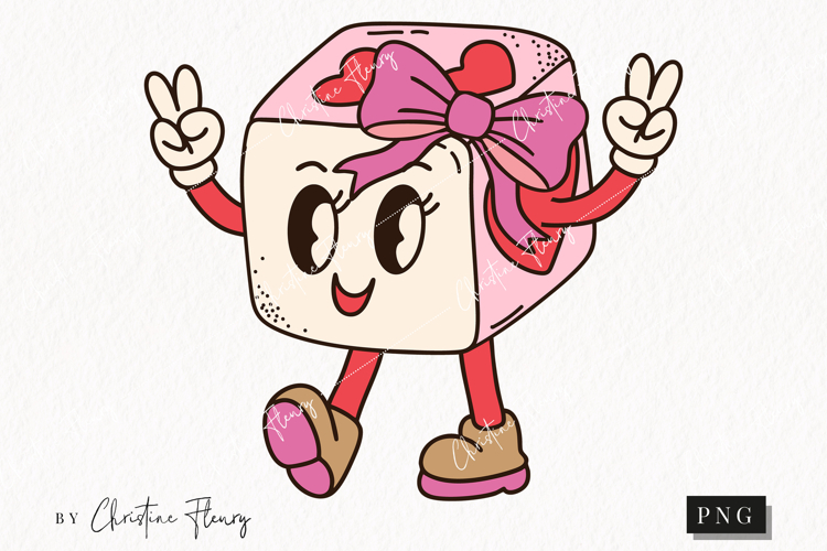 Retro Valentine Clipart Character | Valentines Day PNG