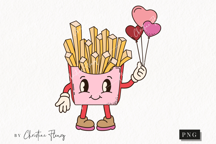 Retro Valentine Clipart Character | Valentines Day PNG