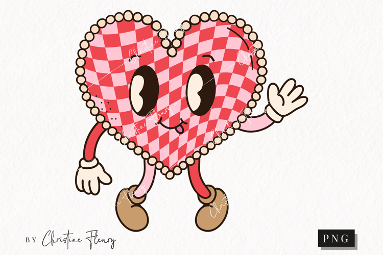 Retro Valentine Clipart Character | Valentines Day PNG