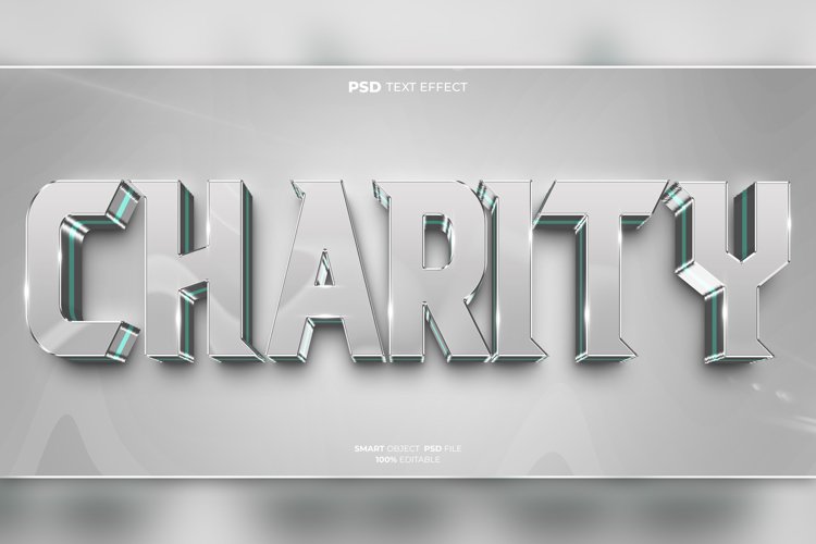 Charity 3D editable text effect example image 1