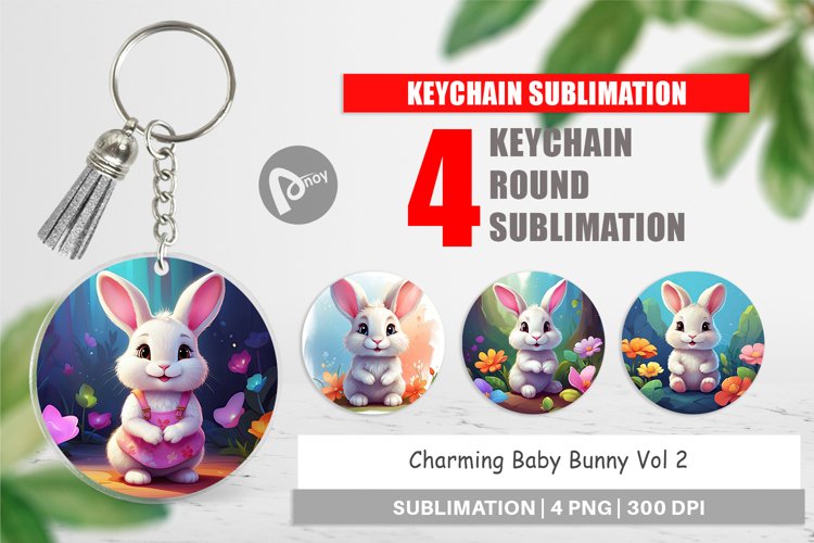 Keychain Charming Baby Bunny