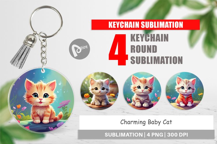 Keychain Charming Baby Cat