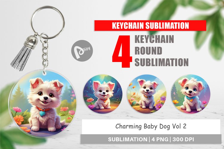 Keychain Charming Baby Dog