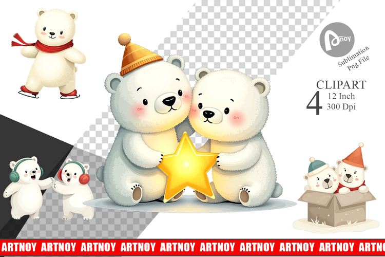 Polar Bears Clipart Image 4