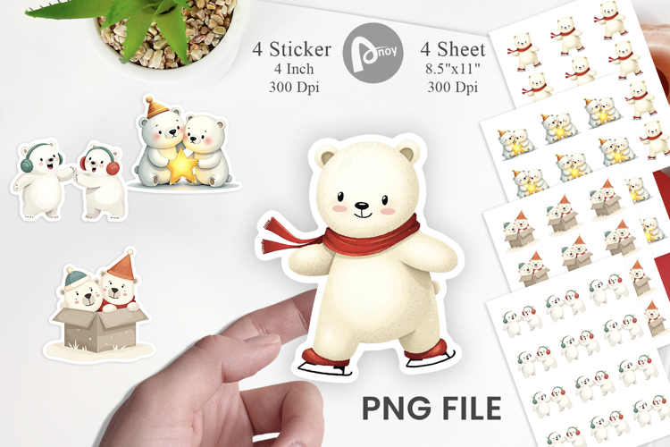 Polar Bears Clipart Image 2