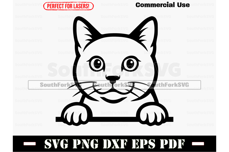 Cat Peeking Svg Image 3