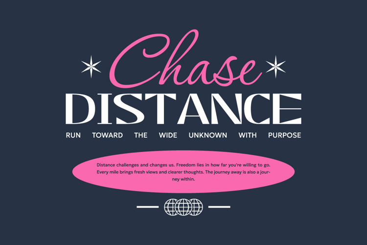 Chase Distance Urban Typography T-shirt Design