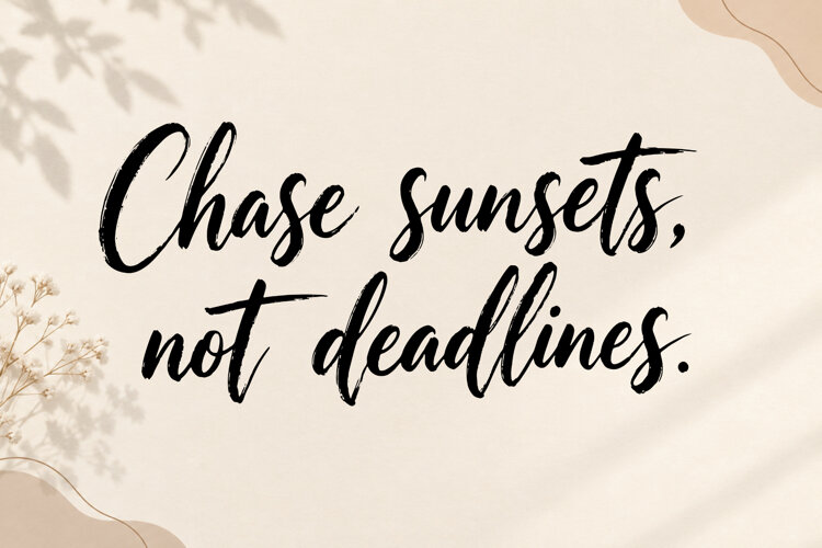 Chase Sunset Elegant Calligraphy Script example image 1