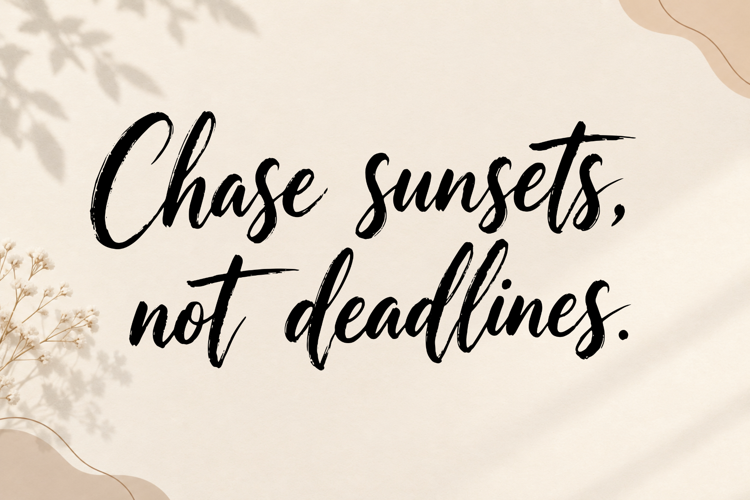 Chase Sunset Elegant Calligraphy Script