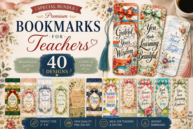 Teacher Bookmark Bundle Teacher appreciation bookmark