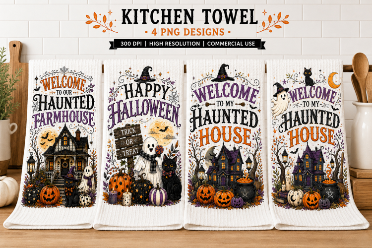 Halloween Kitchen Towel PNG, Funny Halloween PNG, Spooky PNG