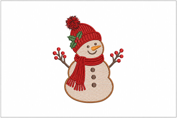 Snowman machine embroidery file example image 1