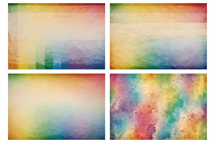 Chatoyant Rainbow Colored Paper Textures