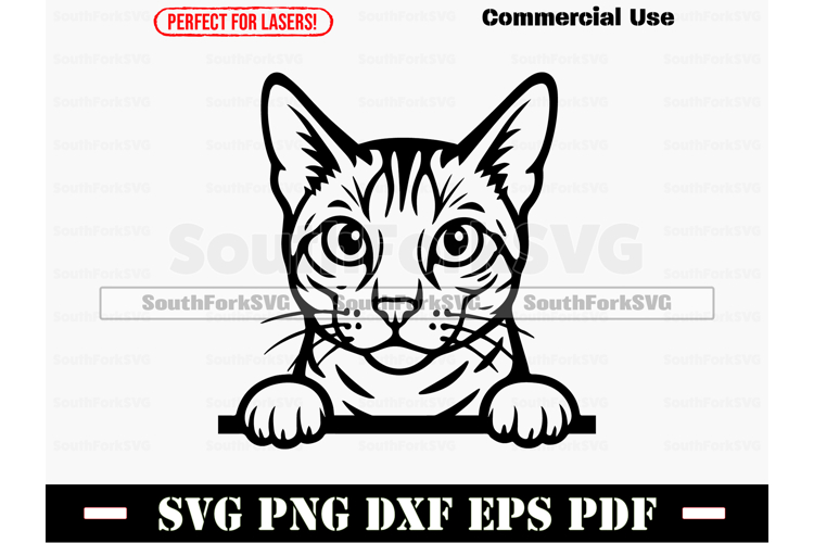 Cat Peeking Svg Image 2