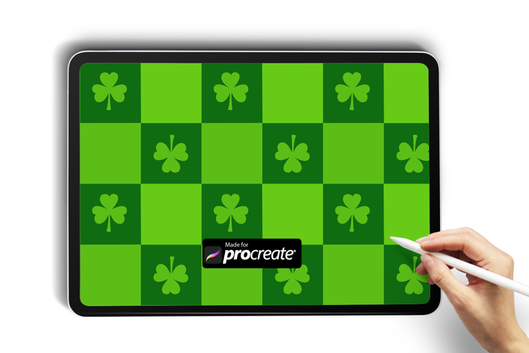 Check Pattern Procreate Brush | St. Patrick’s Day