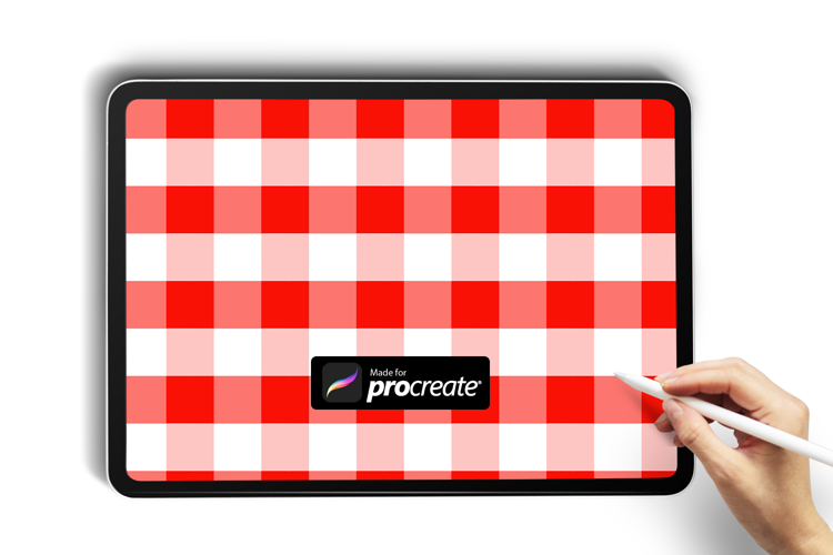 Checker Pattern Brush| Christmas Procreate Brush