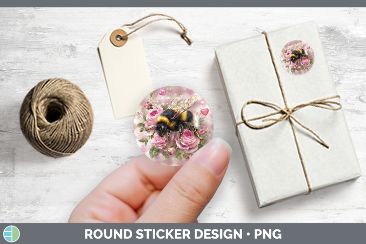 Bee Checker Valentine Stickers Design