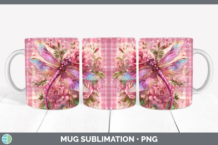 GorgeousChecker Valentine Mug Wrap design.