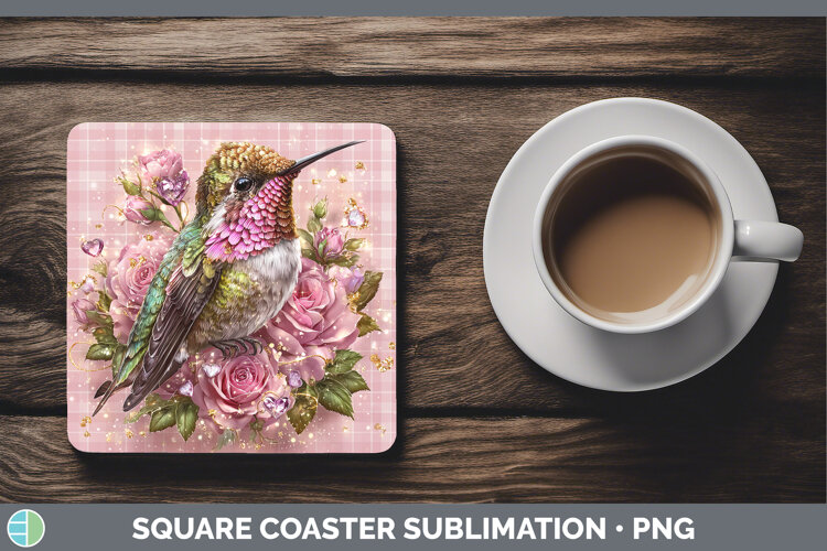 GorgeousChecker Valentine Square Coaster design.
