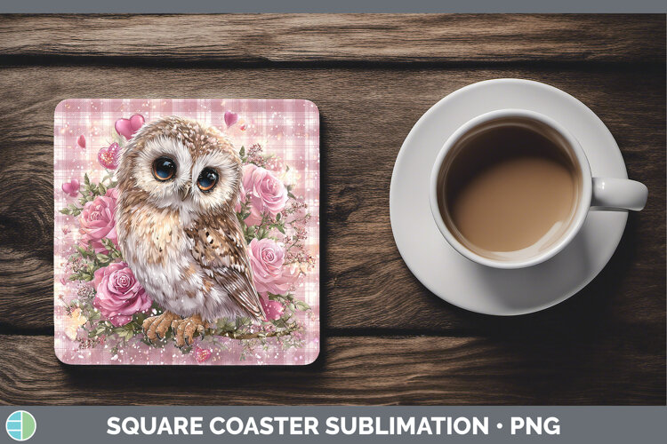 GorgeousChecker Valentine Square Coaster design.