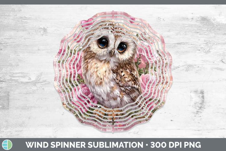 Owl Checker Valentine Wind Spinner Sublimation Design
