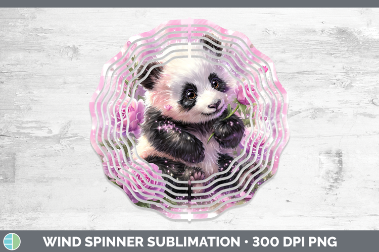 Panda Checker Valentine Wind Spinner Sublimation Design