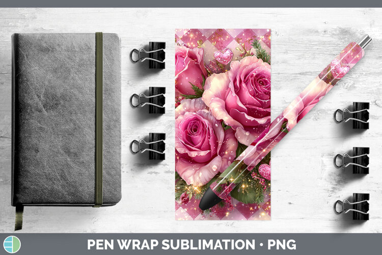 GorgeousChecker Valentine Pen Wrap design.