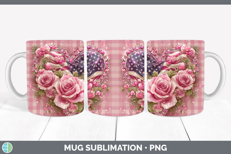 GorgeousChecker Valentine Mug Wrap design.